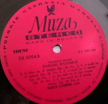 LP Frédéric Chopin: Dzieła Wszystkie / Wszystkie Mazurki Vol. III