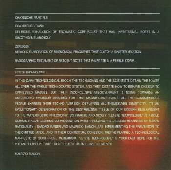 2CD Maurizio Bianchi: Chaotische Fraktale + Letzte Technologie