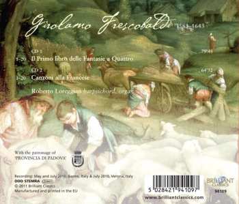 2CD Girolamo Frescobaldi: Il Primo Libro Delle Fantasie A Quattro - Canzoni Alla Francese