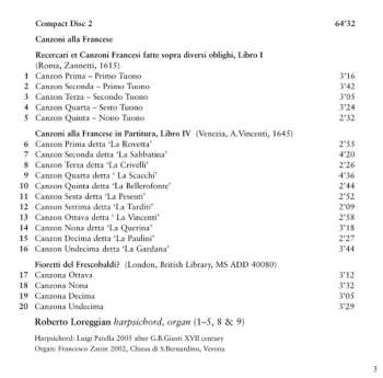2CD Girolamo Frescobaldi: Il Primo Libro Delle Fantasie A Quattro - Canzoni Alla Francese