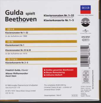 12CD/Set di cofanetti Ludwig van Beethoven: Klaviersonaten Nr. 1–32 (Gesamtaufnahme), Klavierkonzerte Nr. 1–5 LTD
