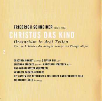 SACD Johann Christian Friedrich Schneider: Christus Das Kind