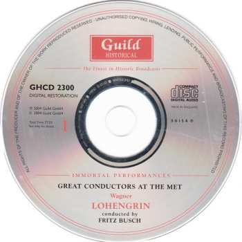 3CD Sir Thomas Beecham: Great Conductors At The Metropolitan Opera