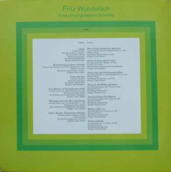 2LP Fritz Wunderlich: Eine Unvergessene Stimme