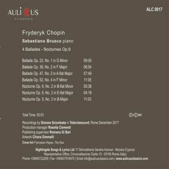 CD Frédéric Chopin: 4 Ballades - Nocturnes Op. 9