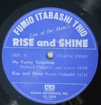 LP Fumio Itabashi Trio: Rise And Shine - Live At The Aketa's 