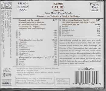 CD Gabriel Fauré: Four Hand Piano Music / Dolly∙ Masques Et Bergamasques