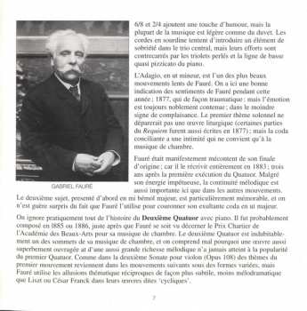 CD Gabriel Fauré: Piano Quartets (No.1 In C Minor, Op 15 / No.2 In G Minor, Op 45)