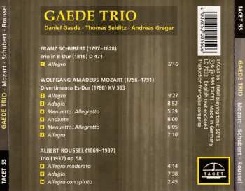CD Wolfgang Amadeus Mozart: Gaede Trio - Mozart ∙ Schubert ∙ Roussel