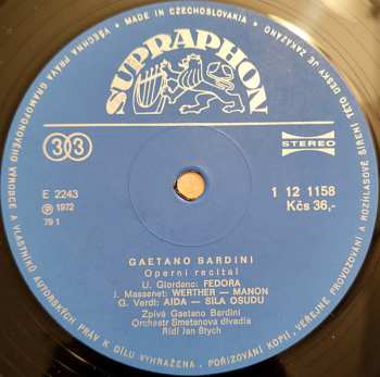 LP Gaetano Bardini: Operatic Recital