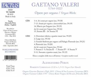 2CD Gaetano Valeri: Opere Per Organo / Organ Works