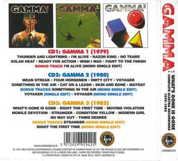 3CD/Set di cofanetti Gamma: What's Gone Is Gone (Complete Elektra Recordings 1979-1982)