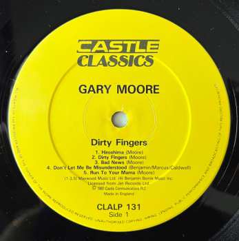 LP Gary Moore: Dirty Fingers