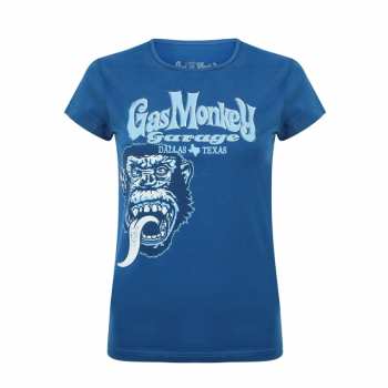 Merch Gas Monkey Garage: Maglietta Donne Tonal Monkey Classic (blue)