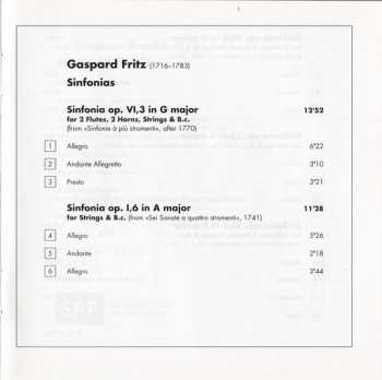 CD Gaspard Fritz: 5 Sinfonias