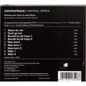 CD Gbáyá: Centrafrique / Central Africa: Musique Pour Sanza En Pays Gbaya / Sanza Music In The Land Of The Gbaya