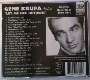 CD Gene Krupa: Let Me Off Uptown / Original Recordings 1939-1945