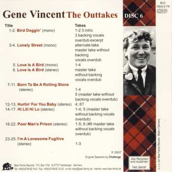 6CD/Set di cofanetti Gene Vincent: The Outtakes
