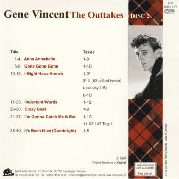 6CD/Set di cofanetti Gene Vincent: The Outtakes