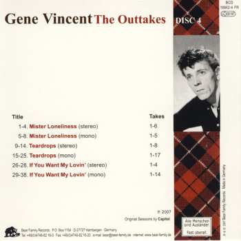 6CD/Set di cofanetti Gene Vincent: The Outtakes