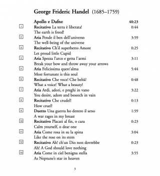 CD Georg Friedrich Händel: Apollo E Dafne / Crudel Tiranno Amor