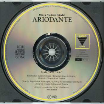 3CD/Set di cofanetti Georg Friedrich Händel: Ariodante