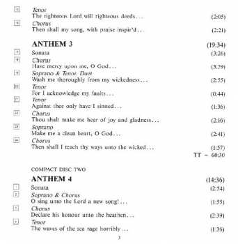 4CD/Set di cofanetti Georg Friedrich Händel: Chandos Anthems (Complete)