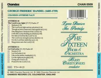 CD Georg Friedrich Händel: Chandos Anthems Volume 4 – Nos. 10 & 11