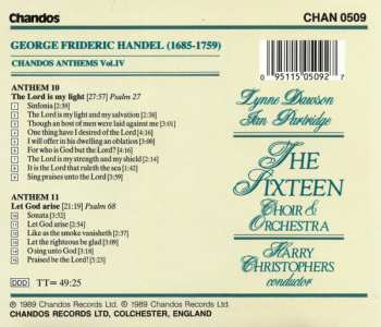 CD Georg Friedrich Händel: Chandos Anthems Volume 4 – Nos. 10 & 11