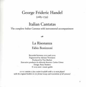 7CD/Set di cofanetti Georg Friedrich Händel: Italian Cantatas LTD