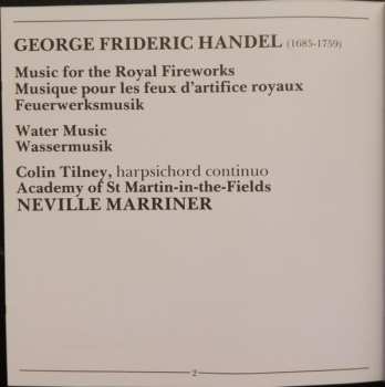 CD Georg Friedrich Händel: Music For The Royal Fireworks = Musique Pour Les Feux D'artifices Royaux = Feuerwerksmusik / Water Music = Wassermusik