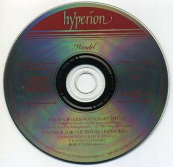 CD Georg Friedrich Händel: Musick For The Royal Fireworks • Four Coronation Anthems