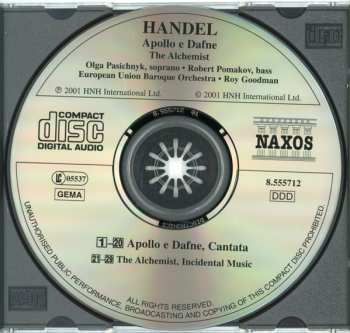 CD Georg Friedrich Händel: Apollo e Dafne/ The Alchemist 