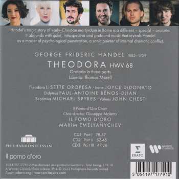 3CD/Set di cofanetti Georg Friedrich Händel: Theodora