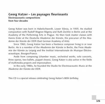 CD Georg Katzer: Les Paysages Fleurissants (Elektroakustische Kompositionen)
