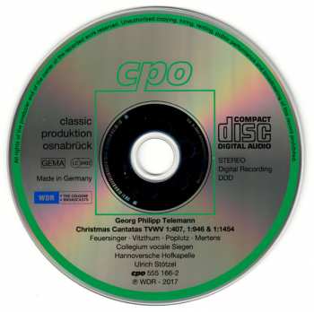 CD Georg Philipp Telemann: Christmas Cantatas II