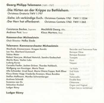CD Georg Philipp Telemann: Christmas Oratorio; Christmas Cantatas 1761 & 1762
