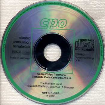 CD Georg Philipp Telemann: Complete Violin Concertos Vol. 5