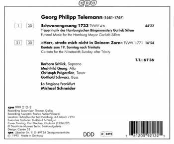 CD Georg Philipp Telemann: Funeral Music For Garlieb Sillem