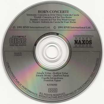 CD Antonio Vivaldi: Horn Concerti