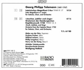 CD Georg Philipp Telemann: Magnificat In C • Hamburgische Kapitänsmusik 1730