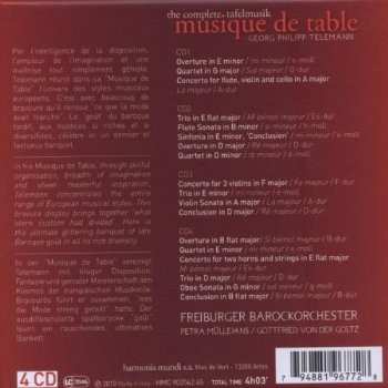 4CD/Set di cofanetti Freiburger Barockorchester: Musique De Table - The Complete Tafelmusik