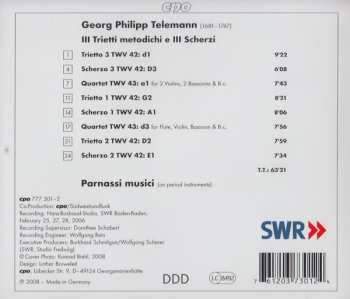CD Georg Philipp Telemann: III Trietti Metodichi E III Scherzi