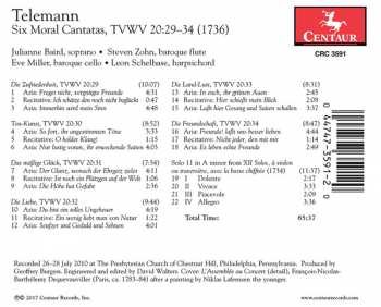 CD Georg Philipp Telemann: Six Moral Cantatas, TWV 20:29-34
