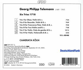 CD Georg Philipp Telemann: Six Trios 1718