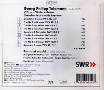 CD Georg Philipp Telemann: Trio Sonatas