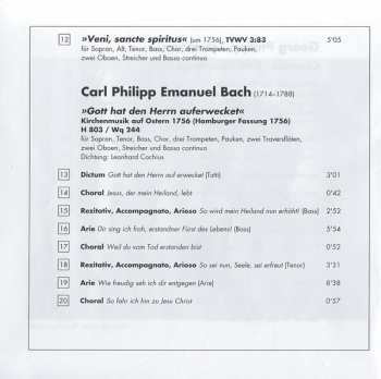 CD Carl Philipp Emanuel Bach: Venite Sancte Spiritus (Festive Cantatas)