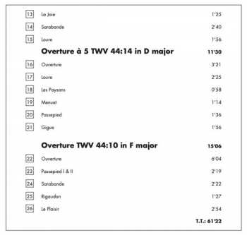 CD Georg Philipp Telemann: Wind Overtures Vol. 1