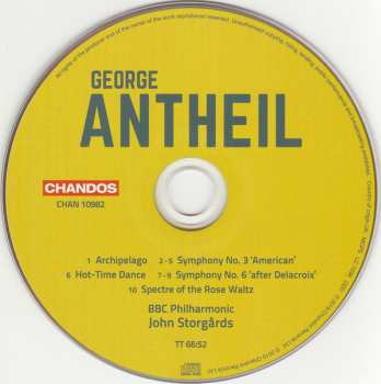 CD BBC Philharmonic: Symphony No. 3 'American' / Symphony No. 6 'After Delacroix' / Spectre Of The Rose Waltz / Archipelago / Hot-Time Dance