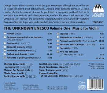 CD George Enescu: The Unknown Enescu Volume One: Music For Violin